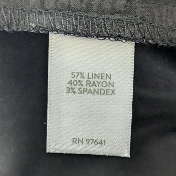 J Jill Pants Women's Size 12 back Linen Stretch Cropped Trousers #218711 Classic - Picture 8 of 12